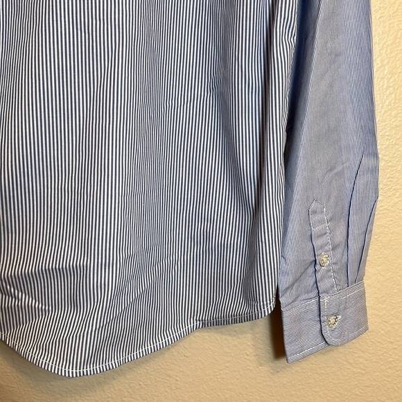*3/$15* Speed Gear Blue Stripe Long Sleeve Button Down Shirt - Picture 9 of 13